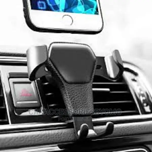 Cabochon Gravity Air Vent Mount Car Phone Holder- Black