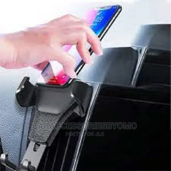 Cabochon Gravity Air Vent Mount Car Phone Holder- Black