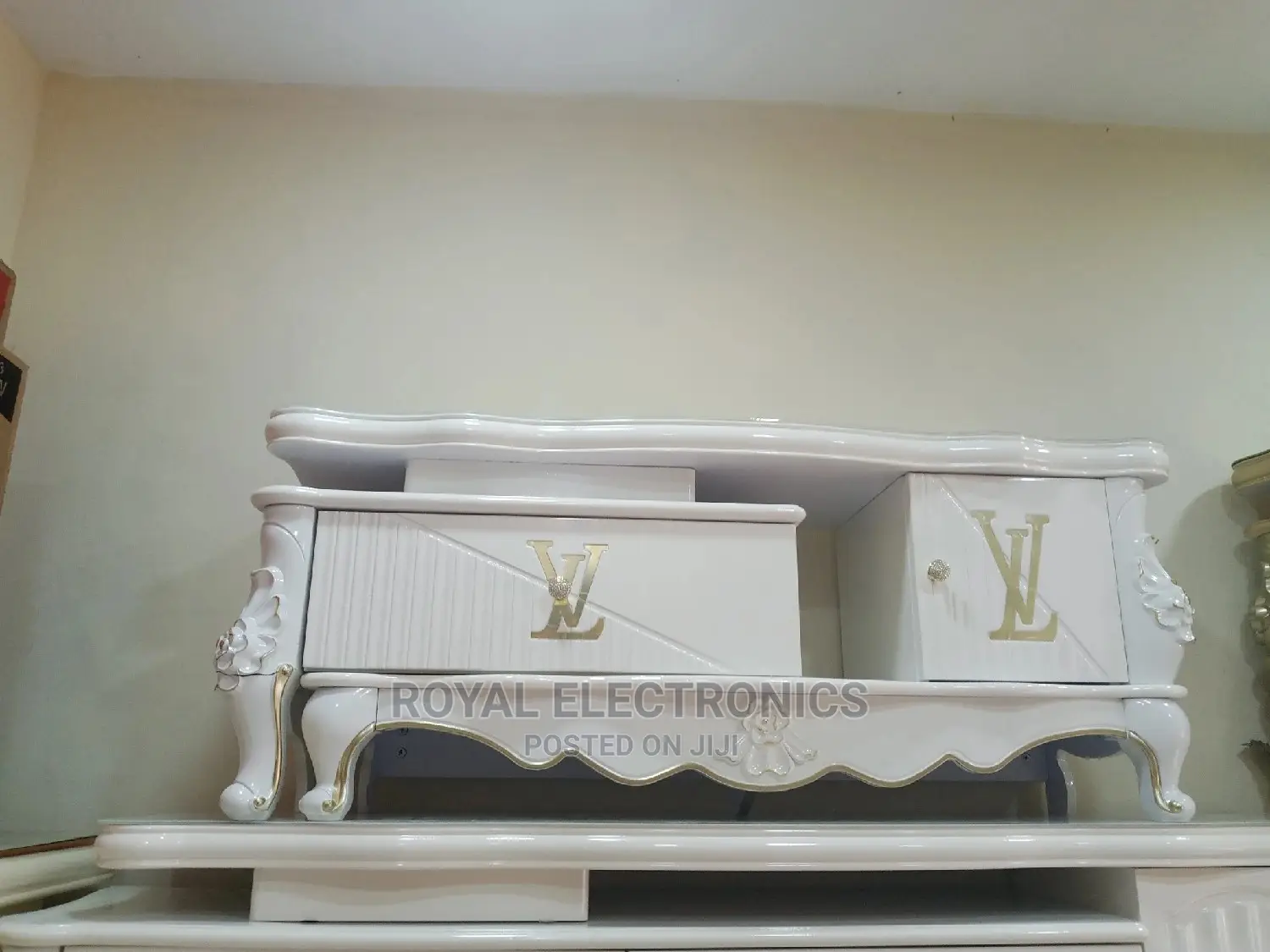 World Class Louis Vuitton Tv Stand With Double Drawer