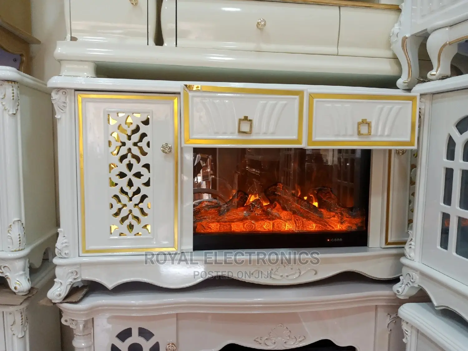 Best Quality Royal TV Stand+Drawers and Electric Fireworks