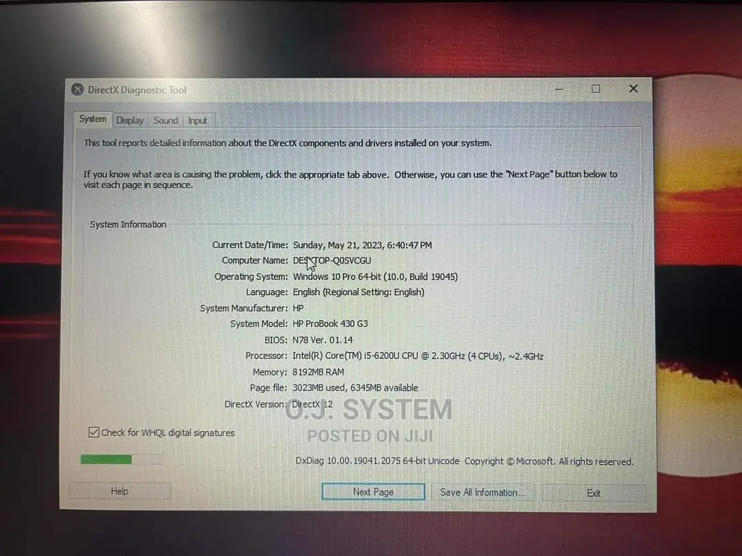 Laptop HP ProBook 450 G3 8GB Intel Core I5 HDD+SSD 500GB