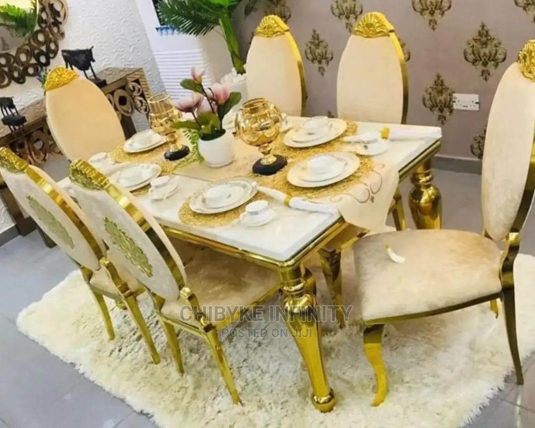 Imported Quality Marble Dining Table by 6 Seater