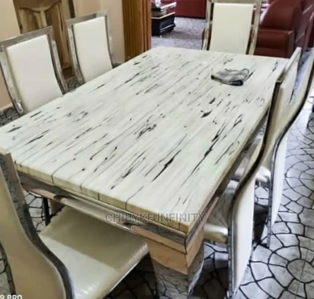 Imported Quality Marble Dining Table by 6 Seater