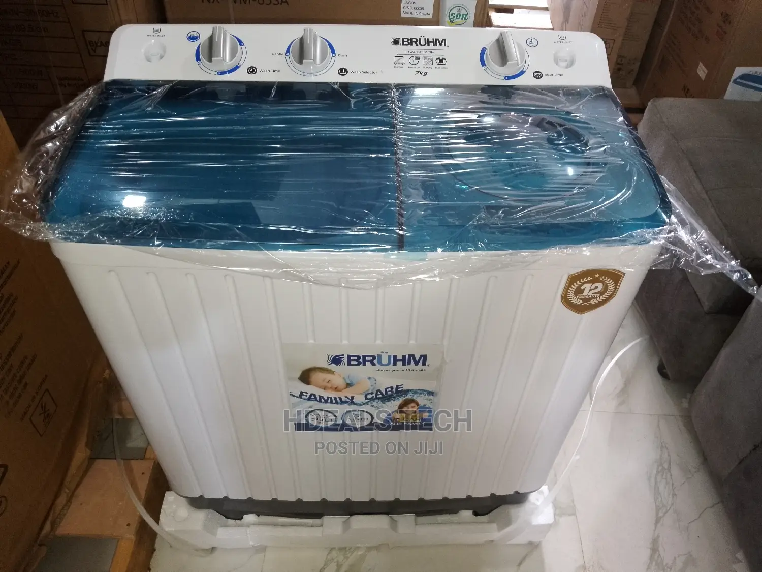 Bruhm BWT-070H Super Quiet 7kg Twin Tub Washing Machine
