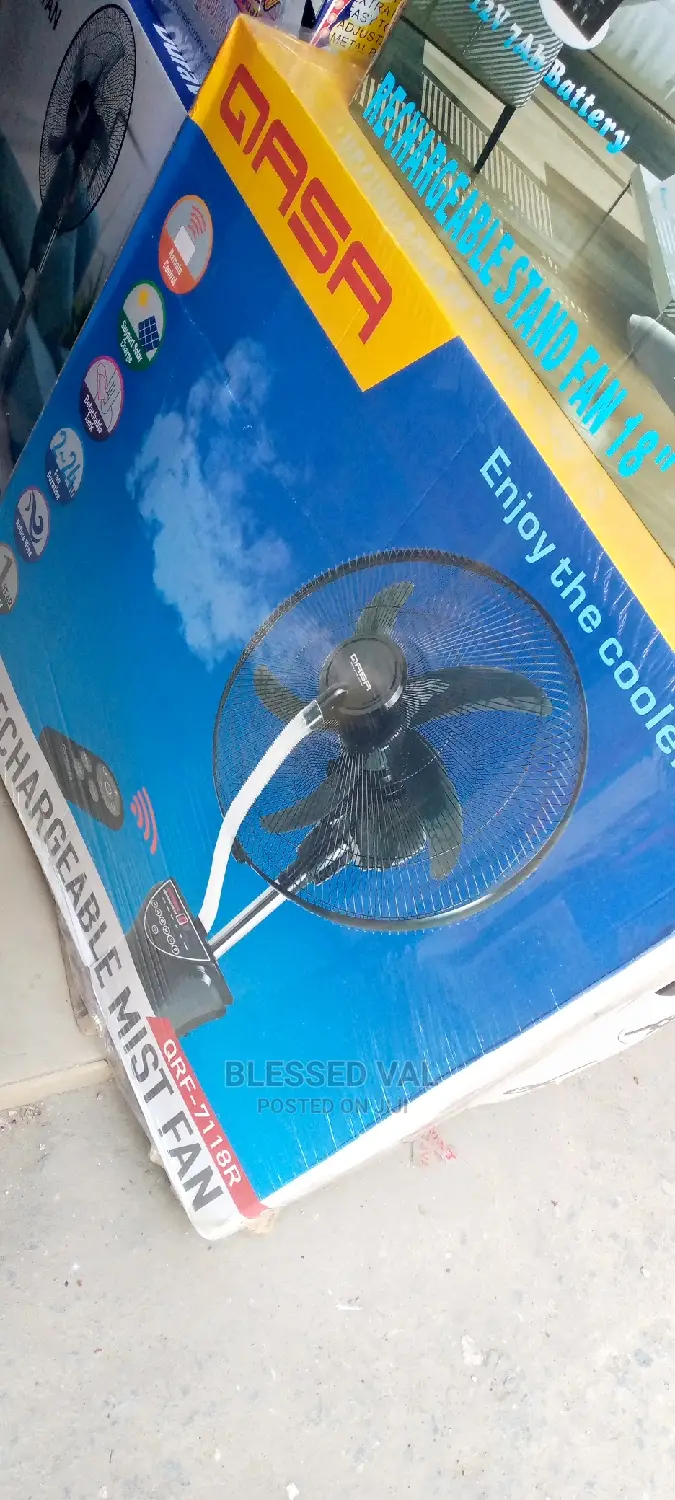 QASA 18 Inches Rechargeable Fan