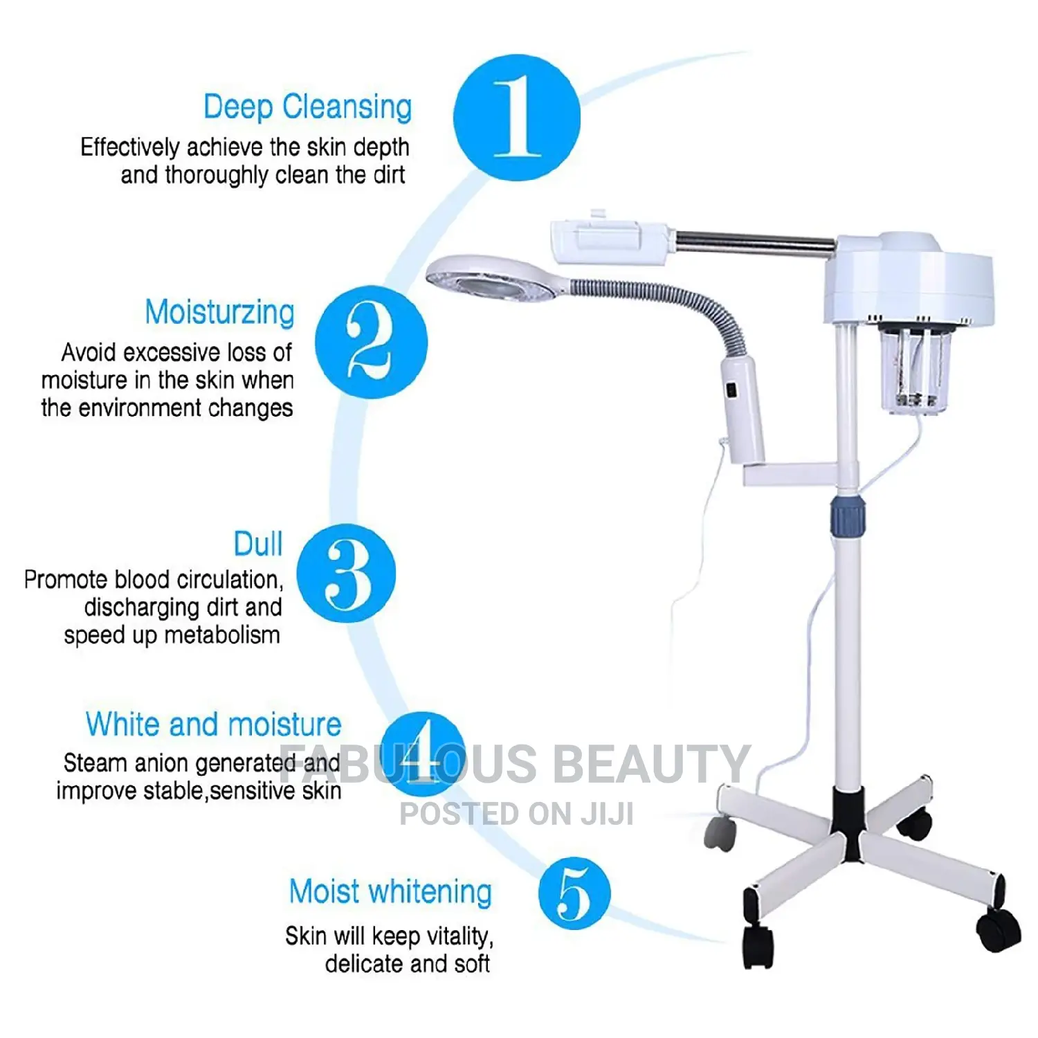 2 in 1 Magnifying Stand Facial Steamer 5x.