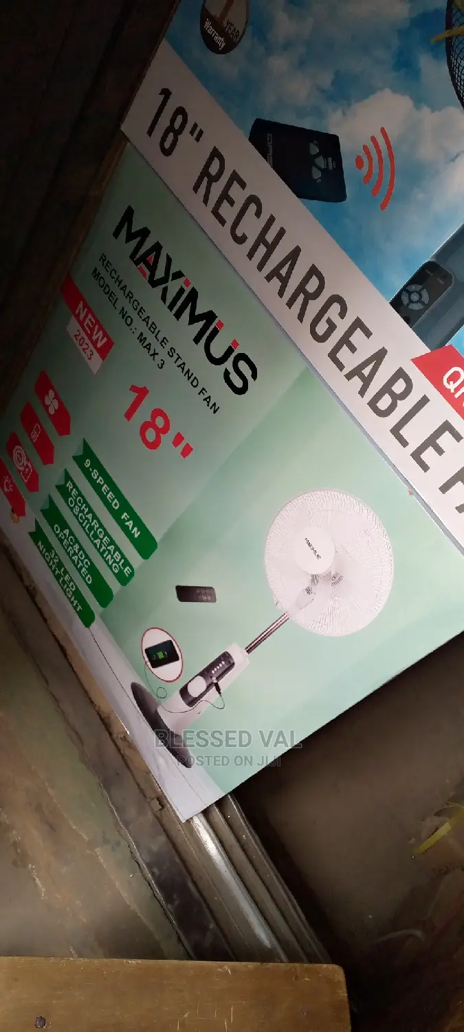 18 Inches Rechargeable Standard Fan