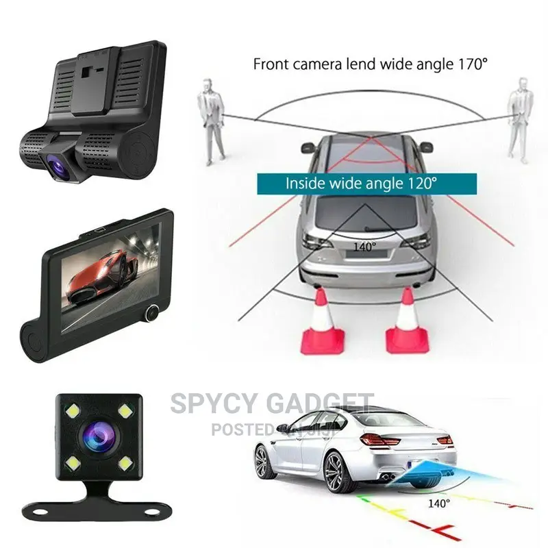 HD Car DVR With 3 Camera Lens