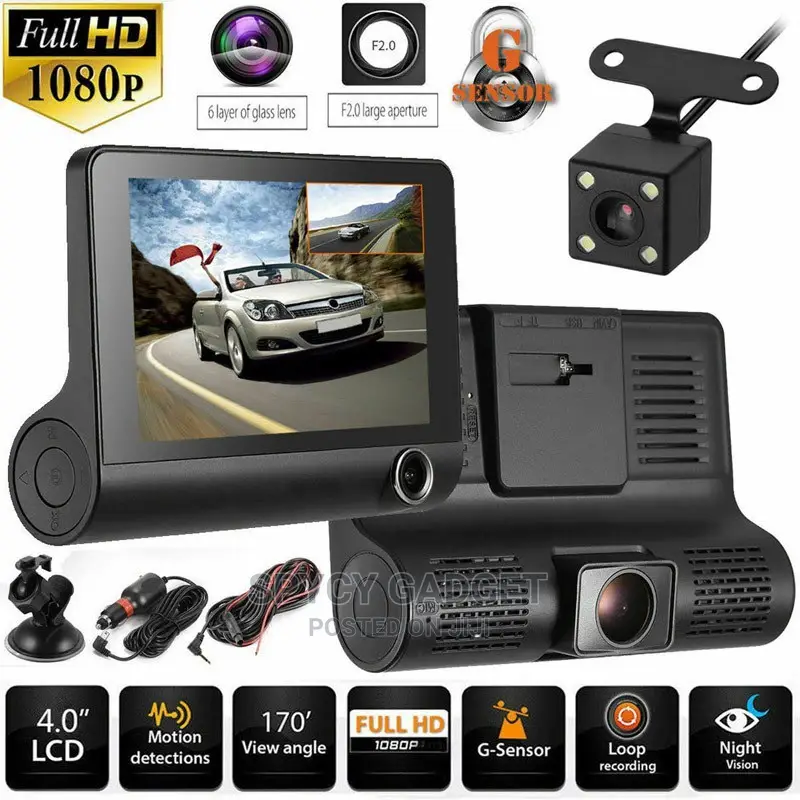 HD Car DVR With 3 Camera Lens