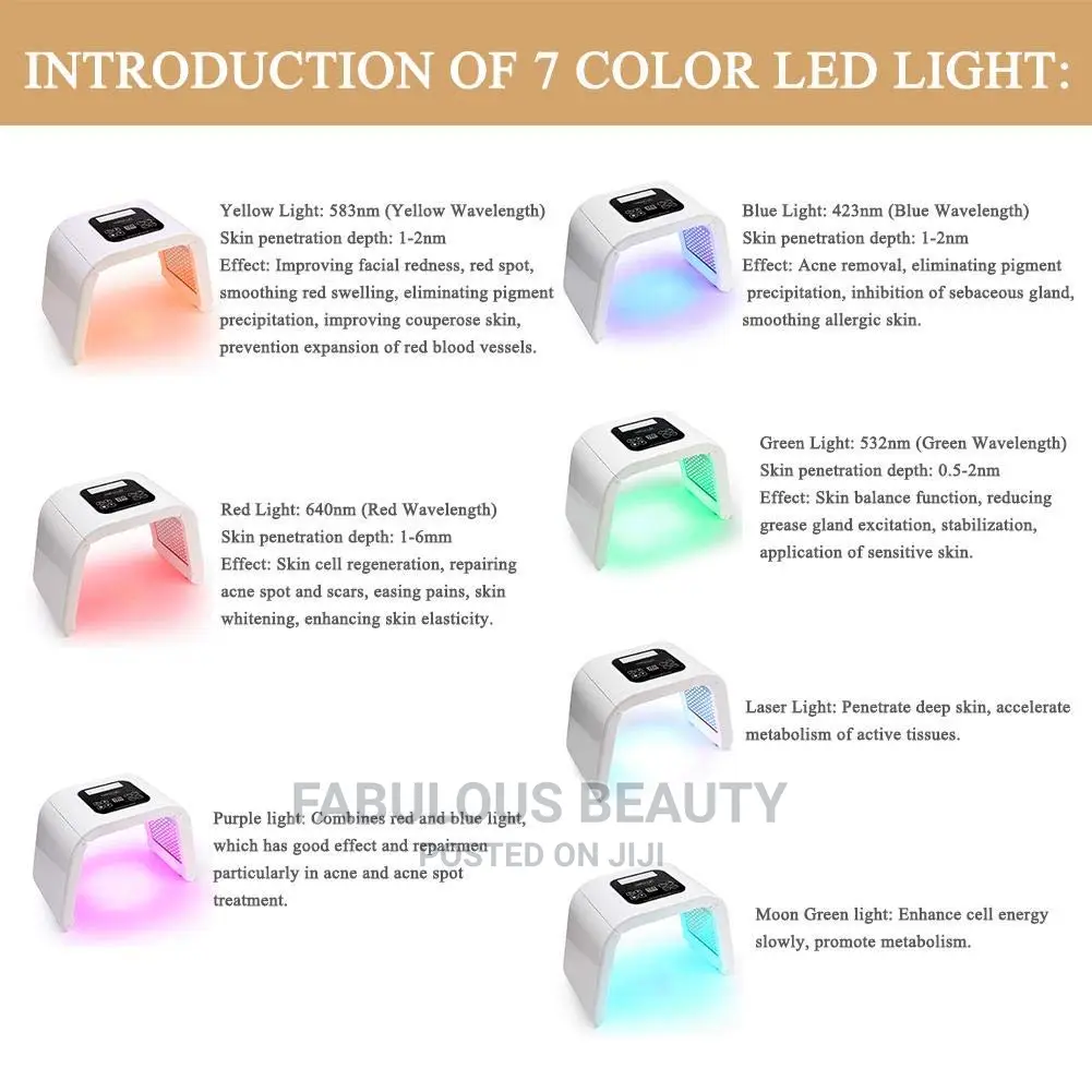 7 Colours Led Therapy Mask Skin Care Machine.