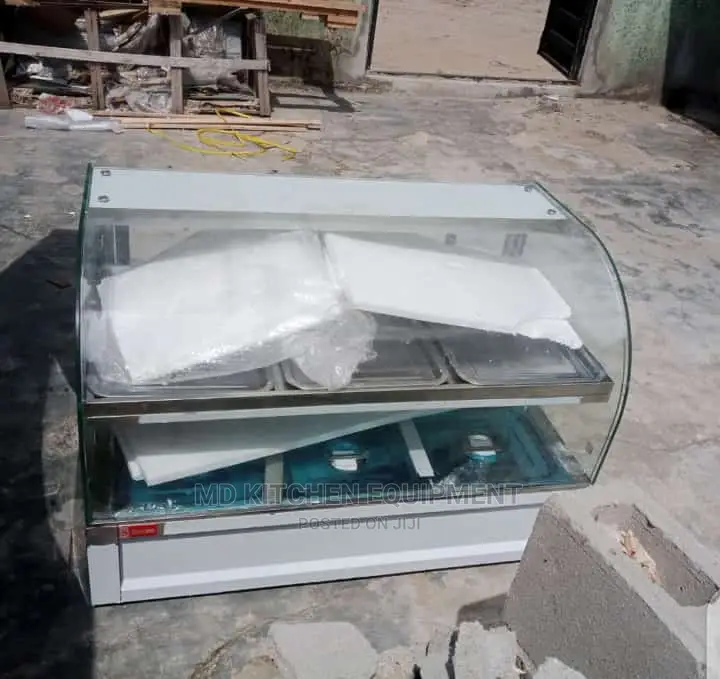 3 Plates Curve Glass Foreign Food Warmer