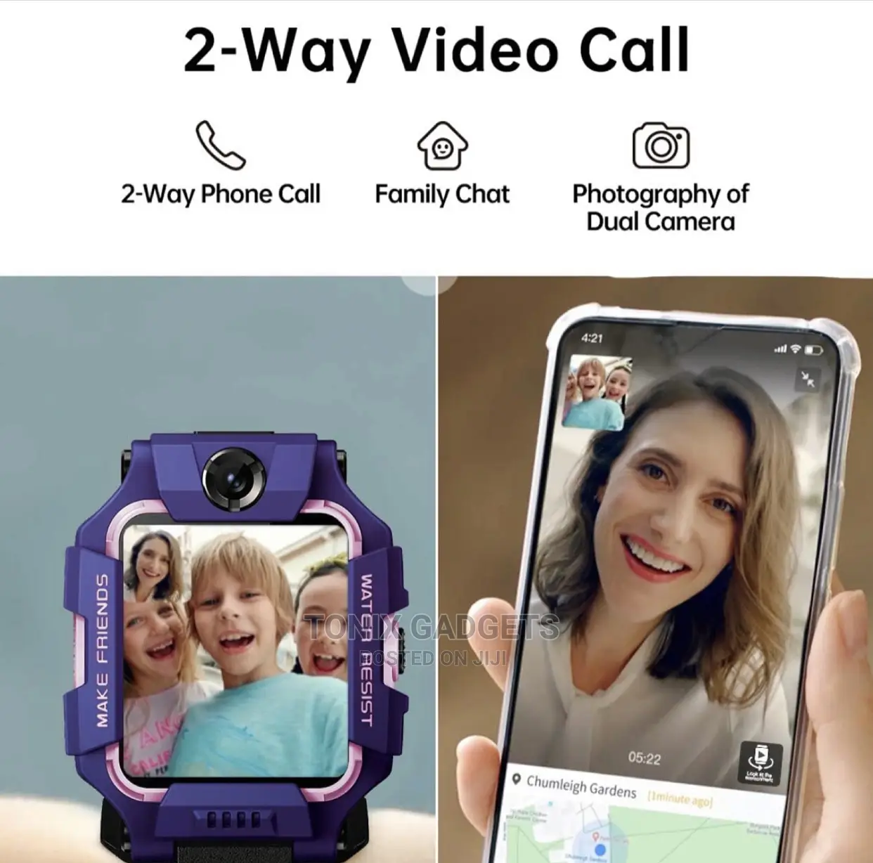 Kid’S Smartwatch With GPS Tracker + Sim Slot + Camera