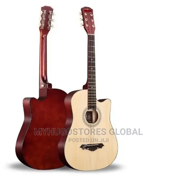 Acoustic Box Guitar With Bag and Strap -Natural