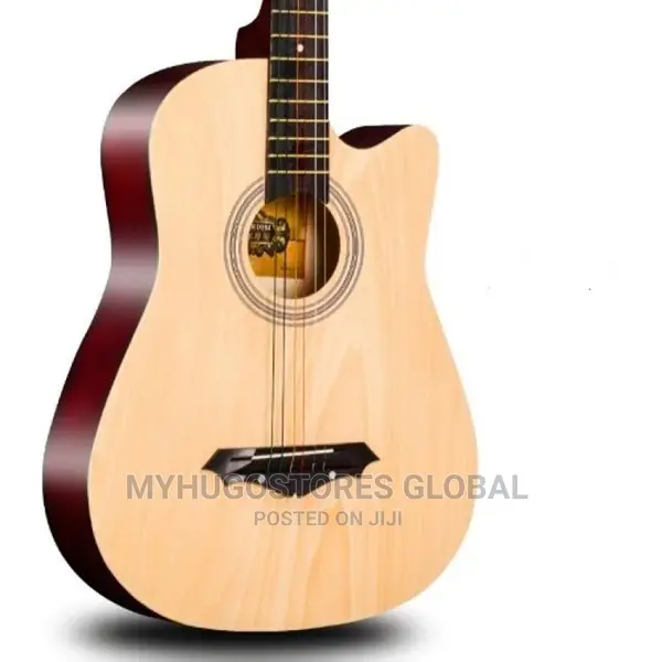 Acoustic Box Guitar With Bag and Strap -Natural