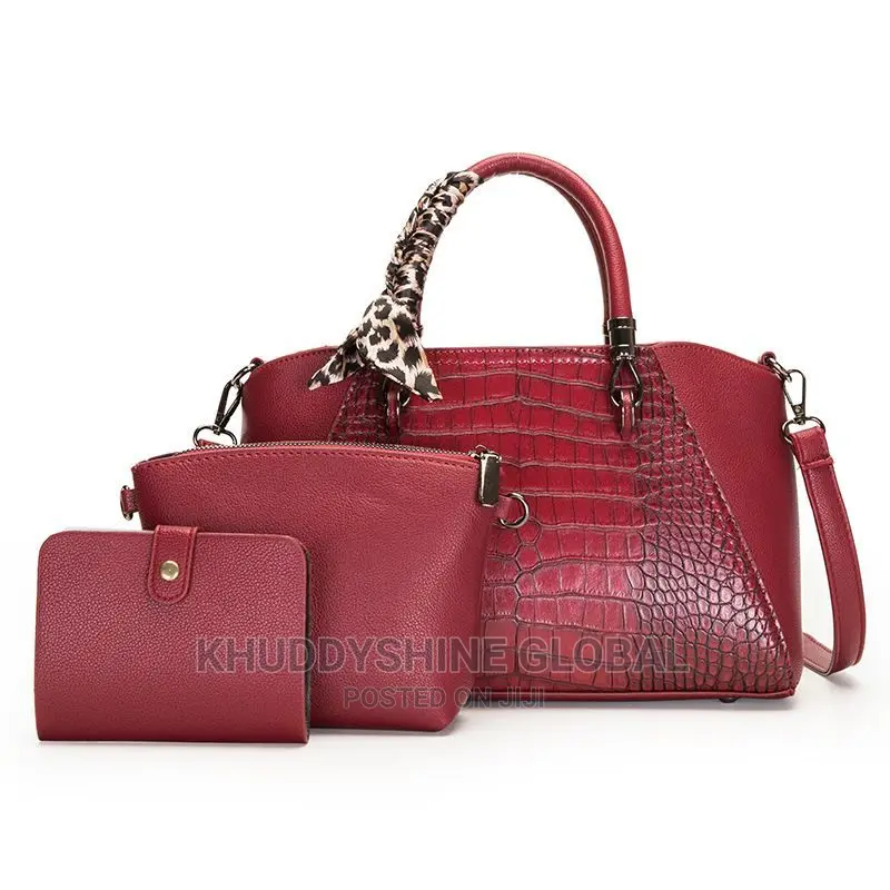 Stock 3 In 1 Quality Leather Bags