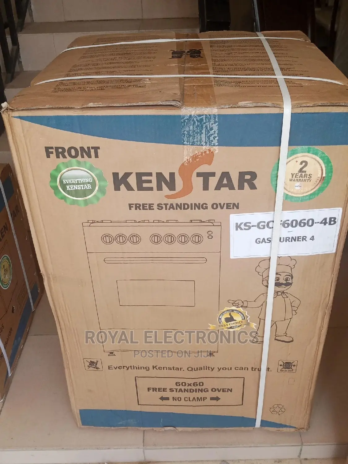 Unique Quality Kenstar 60*60 Standing 4 Gas Burner+Oven