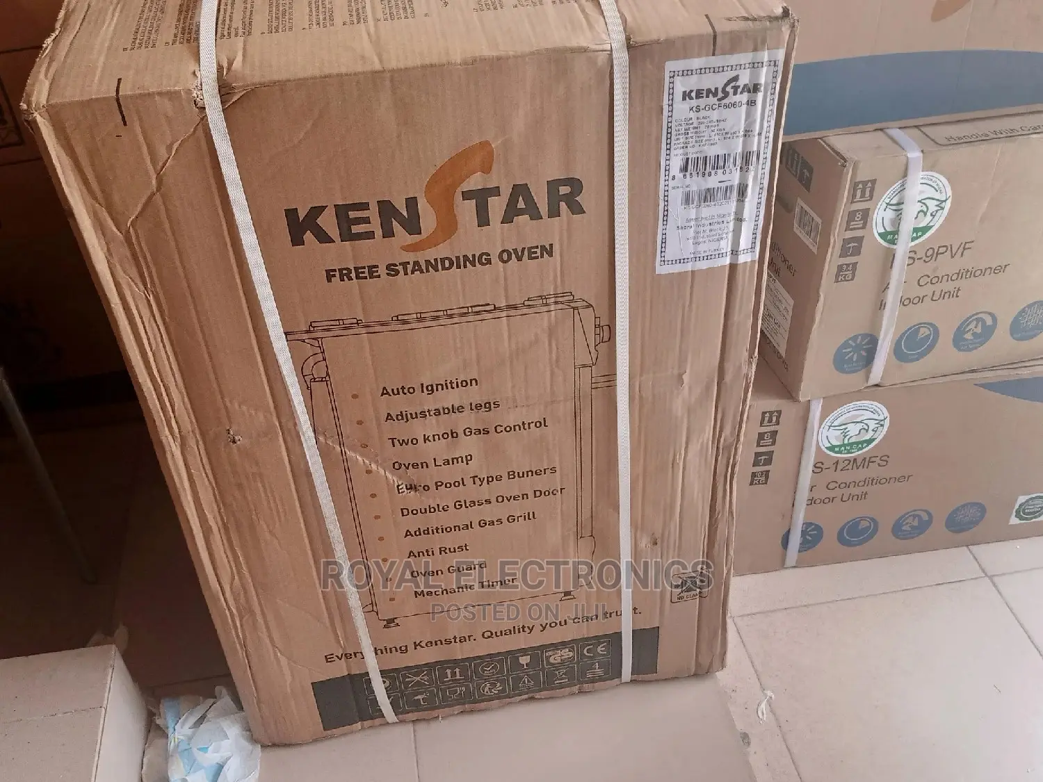 Trendy Design Kenstar 60*60 Standing 4 Gas Burner+Oven