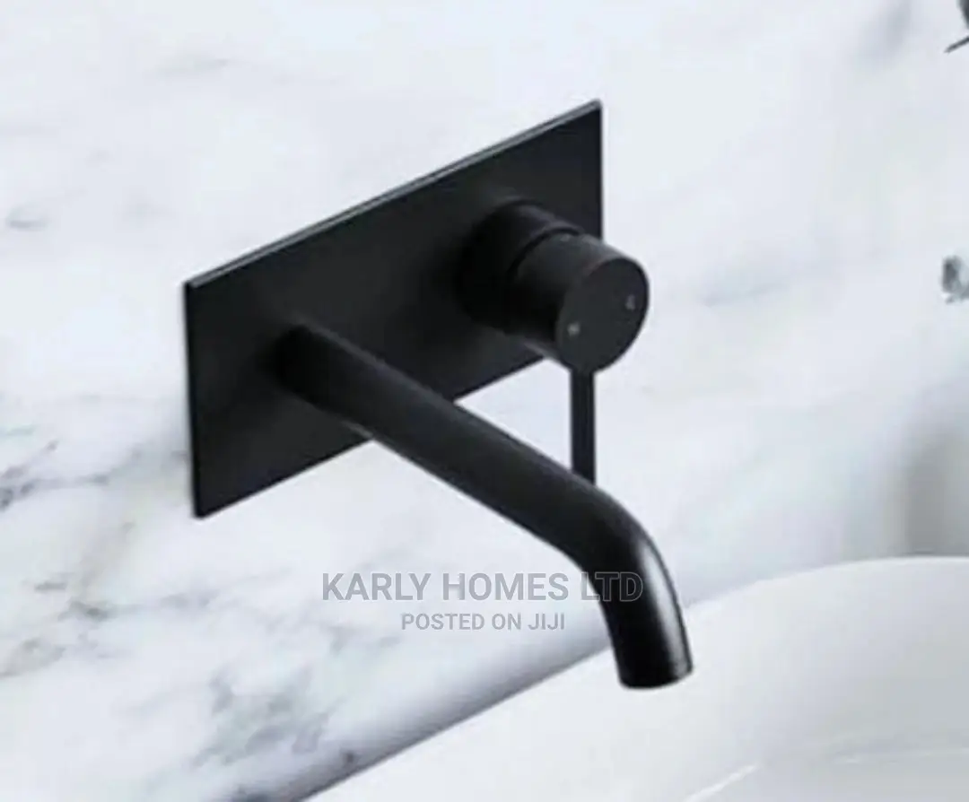 Black Conduit Wall Mixer Tap