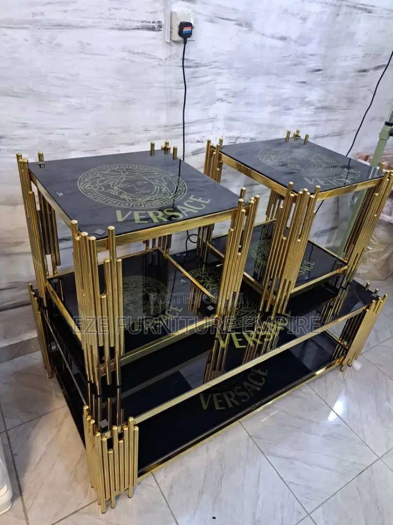 Versace Designer Center Table With 2 Side Stools