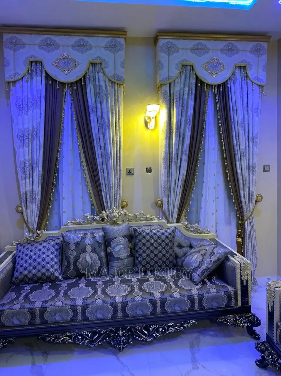 Turkish Curtain Design With Antic Board