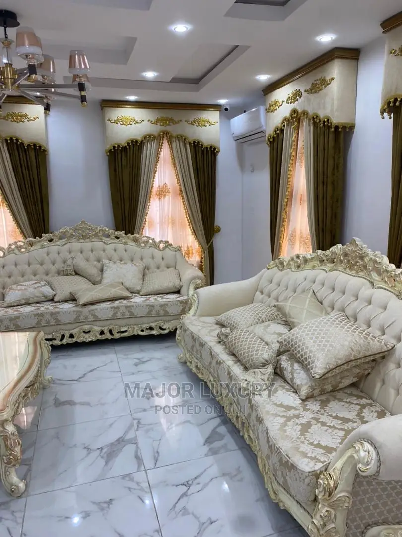 Turkish Modern Quality Curtains and Sofa With Antic Board