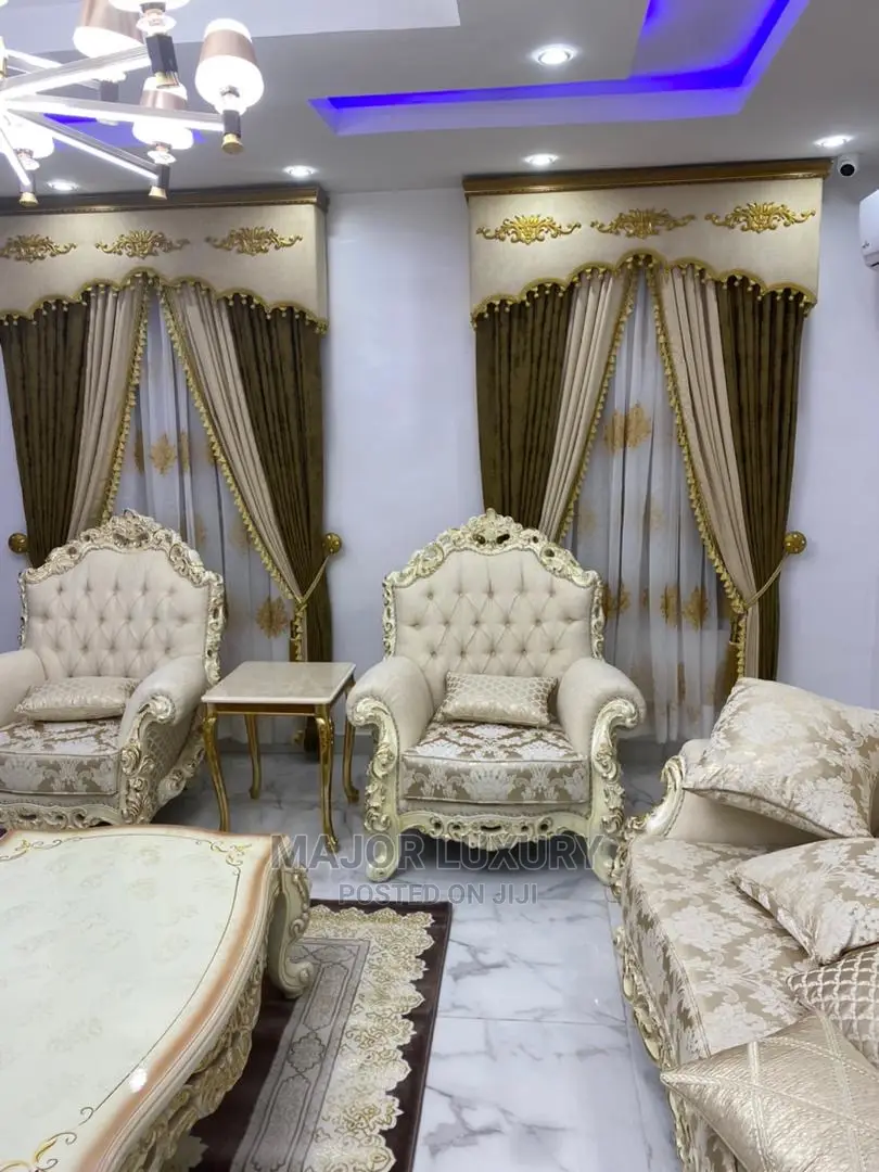Turkish Modern Quality Curtains and Sofa With Antic Board