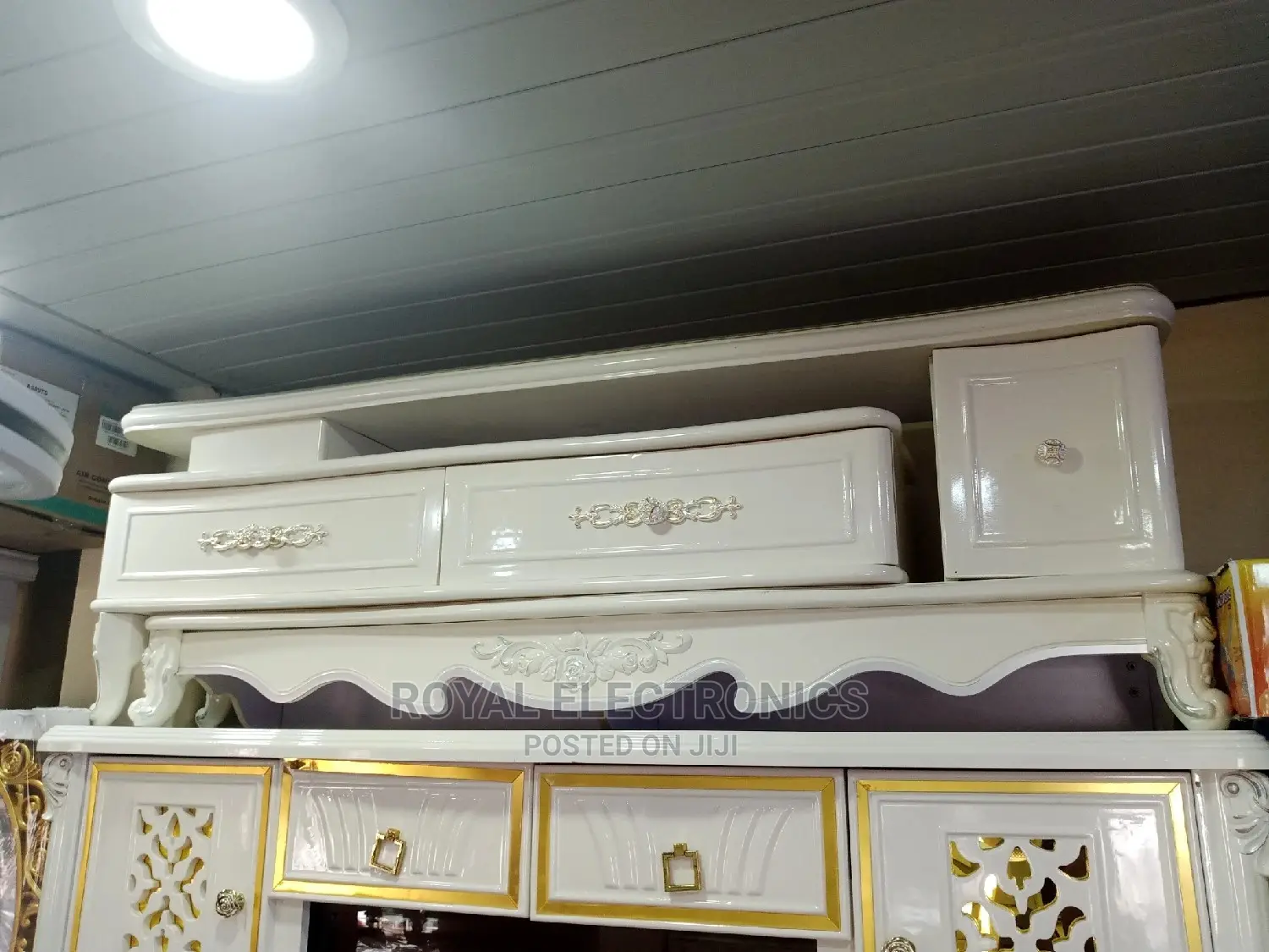 World Class Royal TV Stand With Double Drawer
