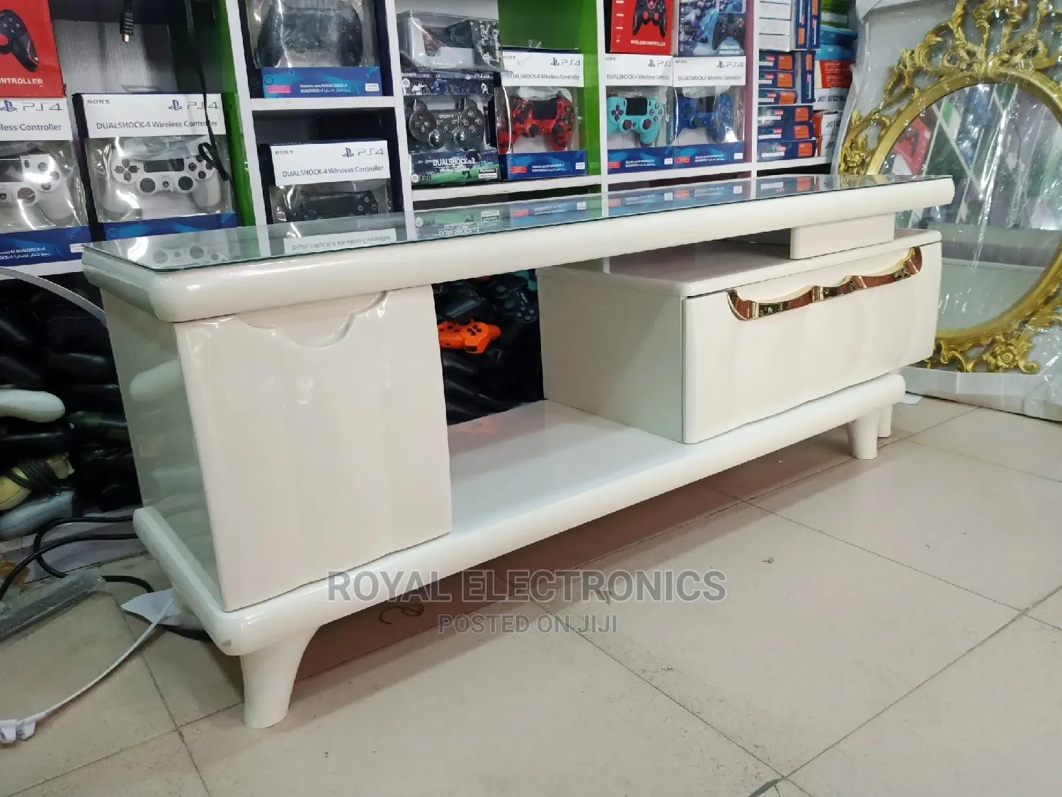 Brand New Modern TV Stand With Double Drawers