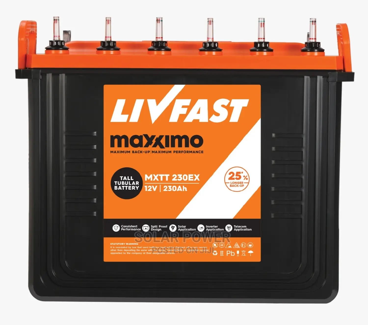 Livfast Maximos High Grade Tubular Battery 12v230ah
