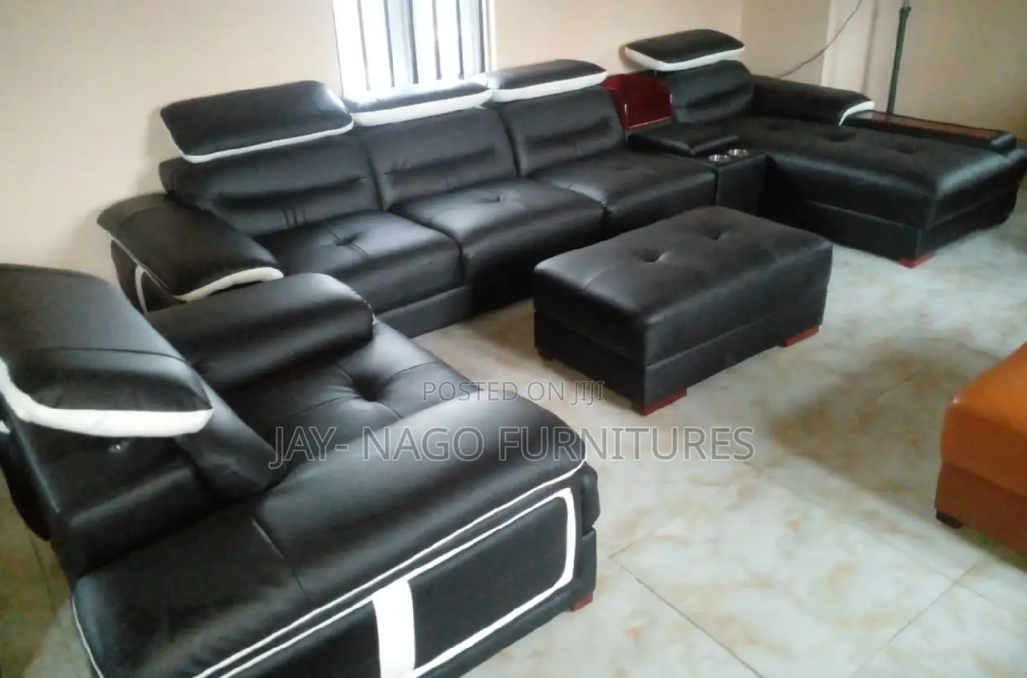 Pure Leather L Shape Sofa Chair
