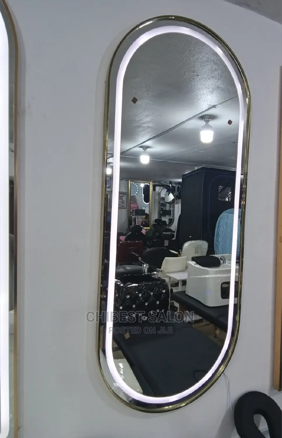 New Model Long Gold Light Mirror
