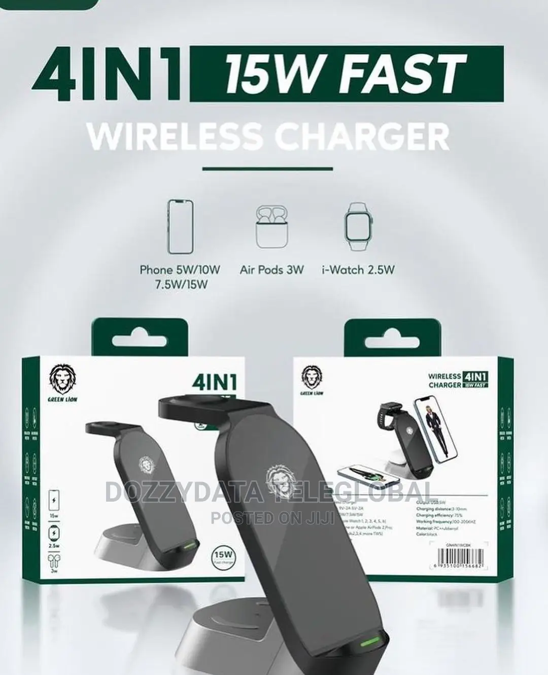 Green Lion 4 in 1
Wireless Fast Charger