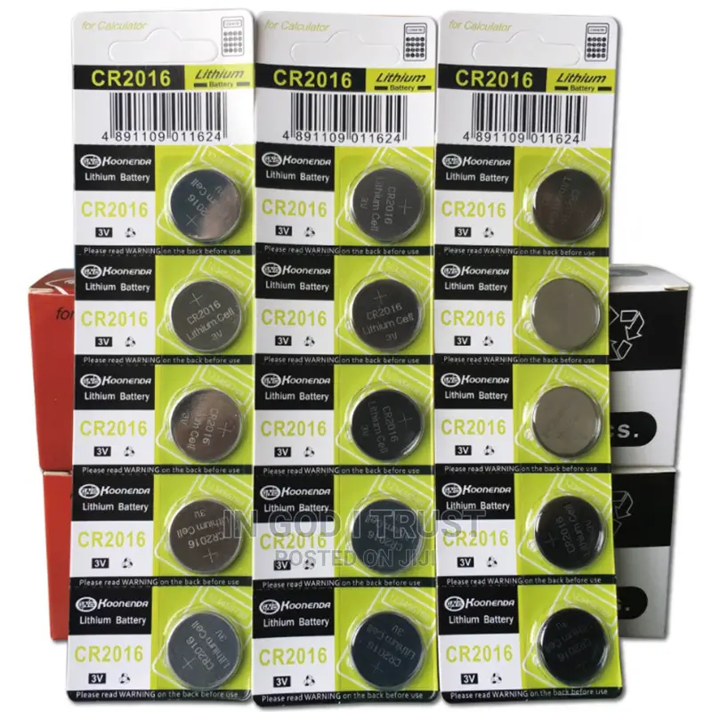 5pcs 3V CR2016 Button Batteries