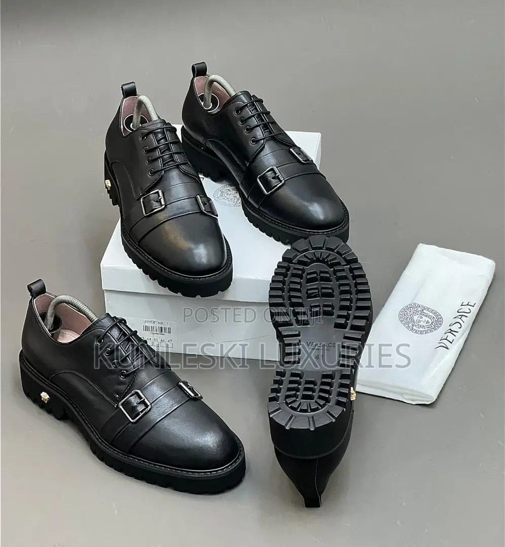 Original Versace Luxury Men Leather Men Shoe