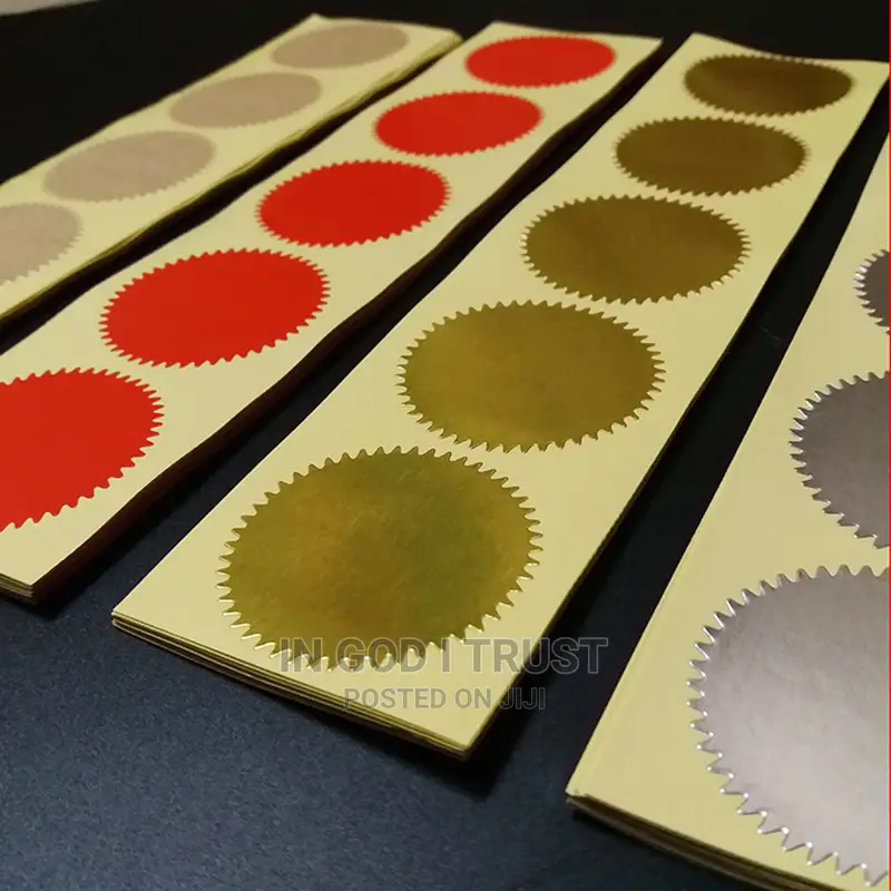 100pcs 45mm Silver Gold Stickers