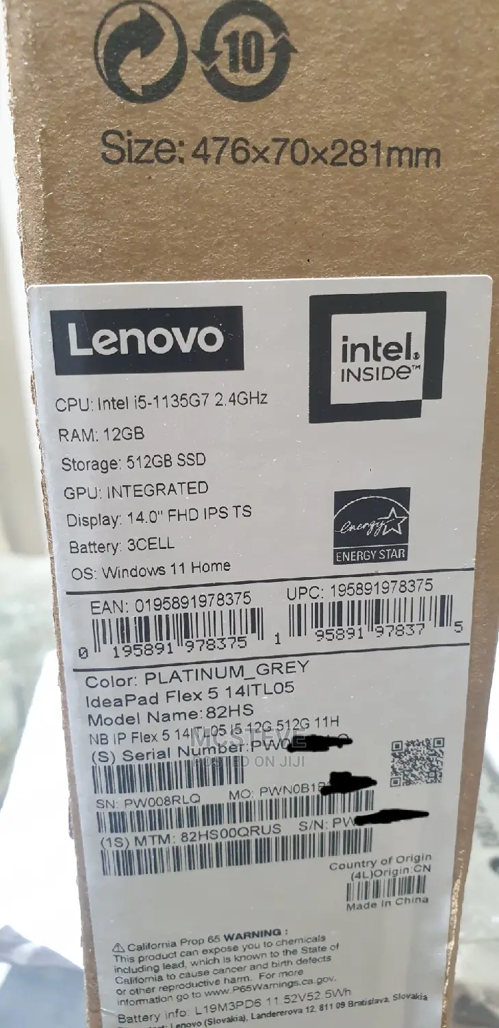 New Laptop Lenovo Flex 5 8GB Intel Core I5 SSD 512GB