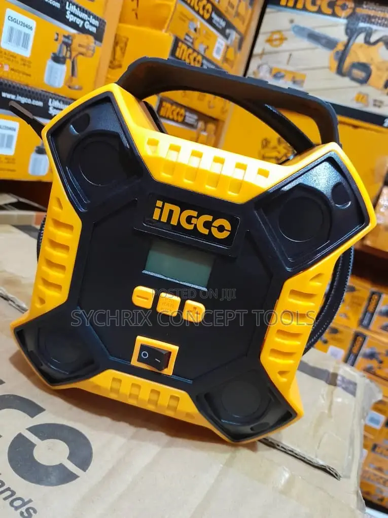 Ingco Air Compressor -Portable Tire Inflator-12v