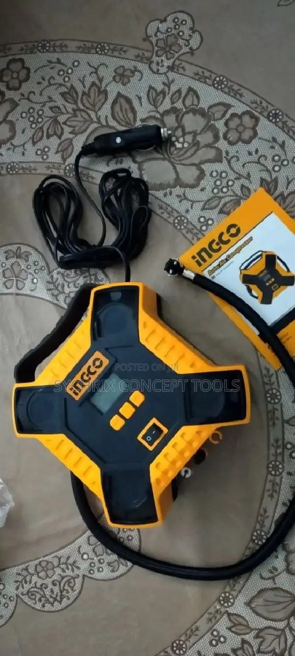 Ingco Air Compressor -Portable Tire Inflator-12v