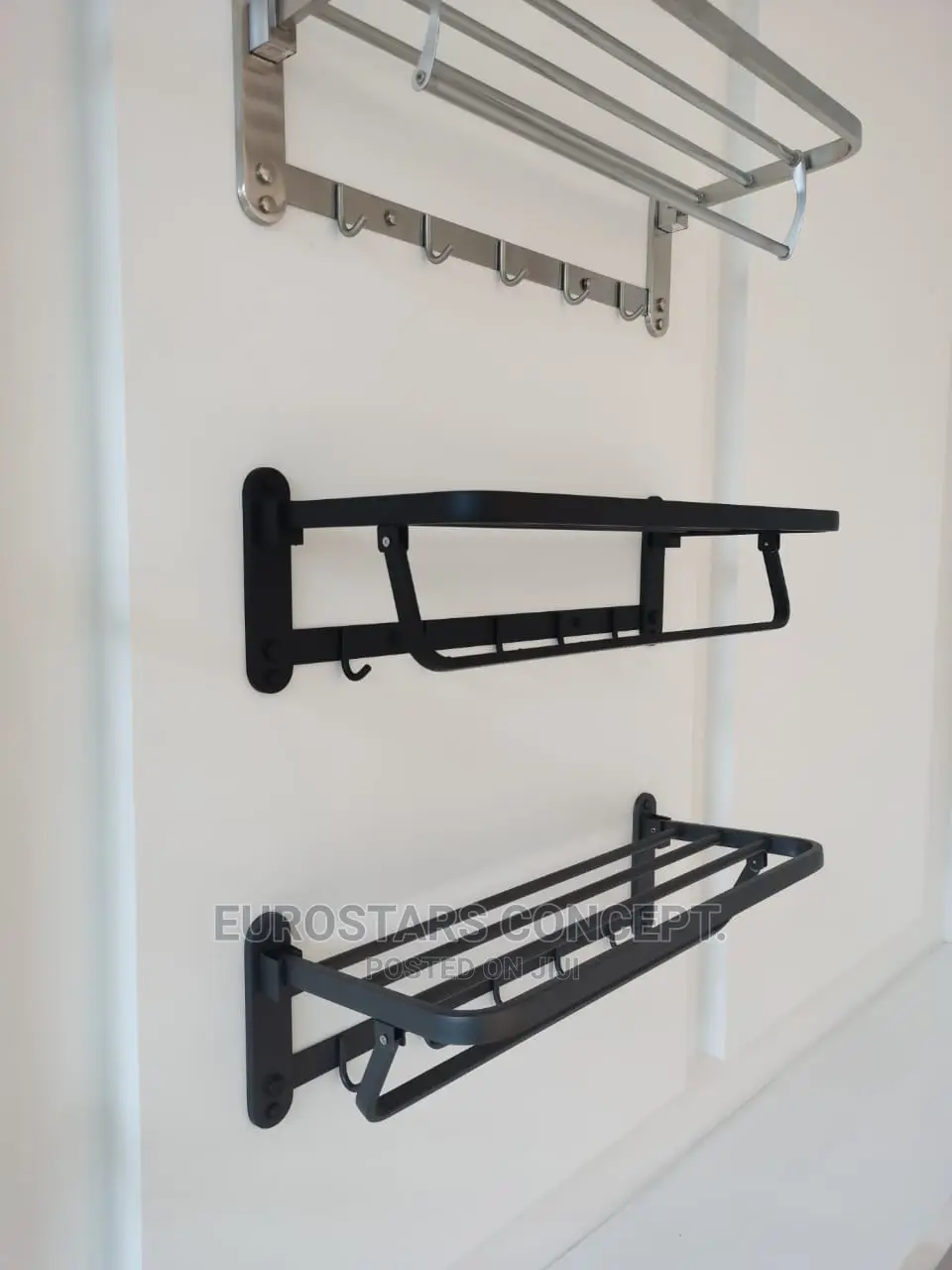 Muitiple Black Towel Hanger