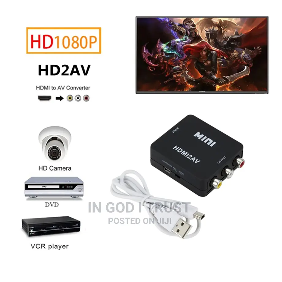1080P Hdmi-compatible To AV Scaler Adapter Video Converter