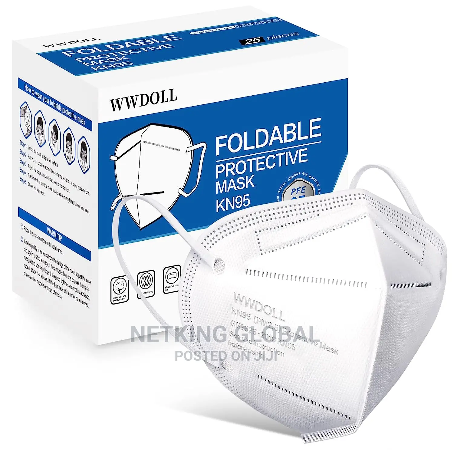 KN9 Protective Face & Nose Mask -10pieces
