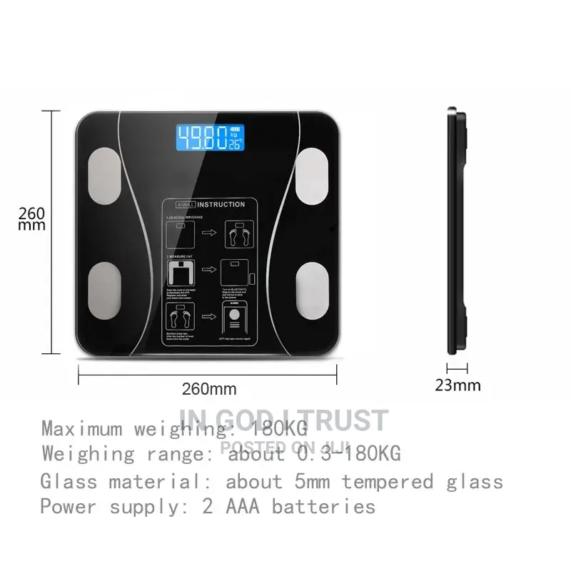 Weighing Scale Bluetooth Body Fat Escamas Smart Electronic