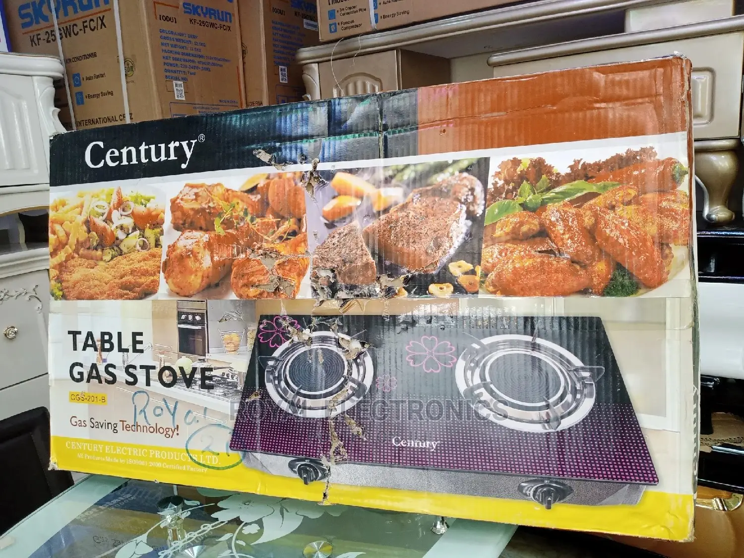 Century Glass Table Top Gas Cooker CGS 201-B