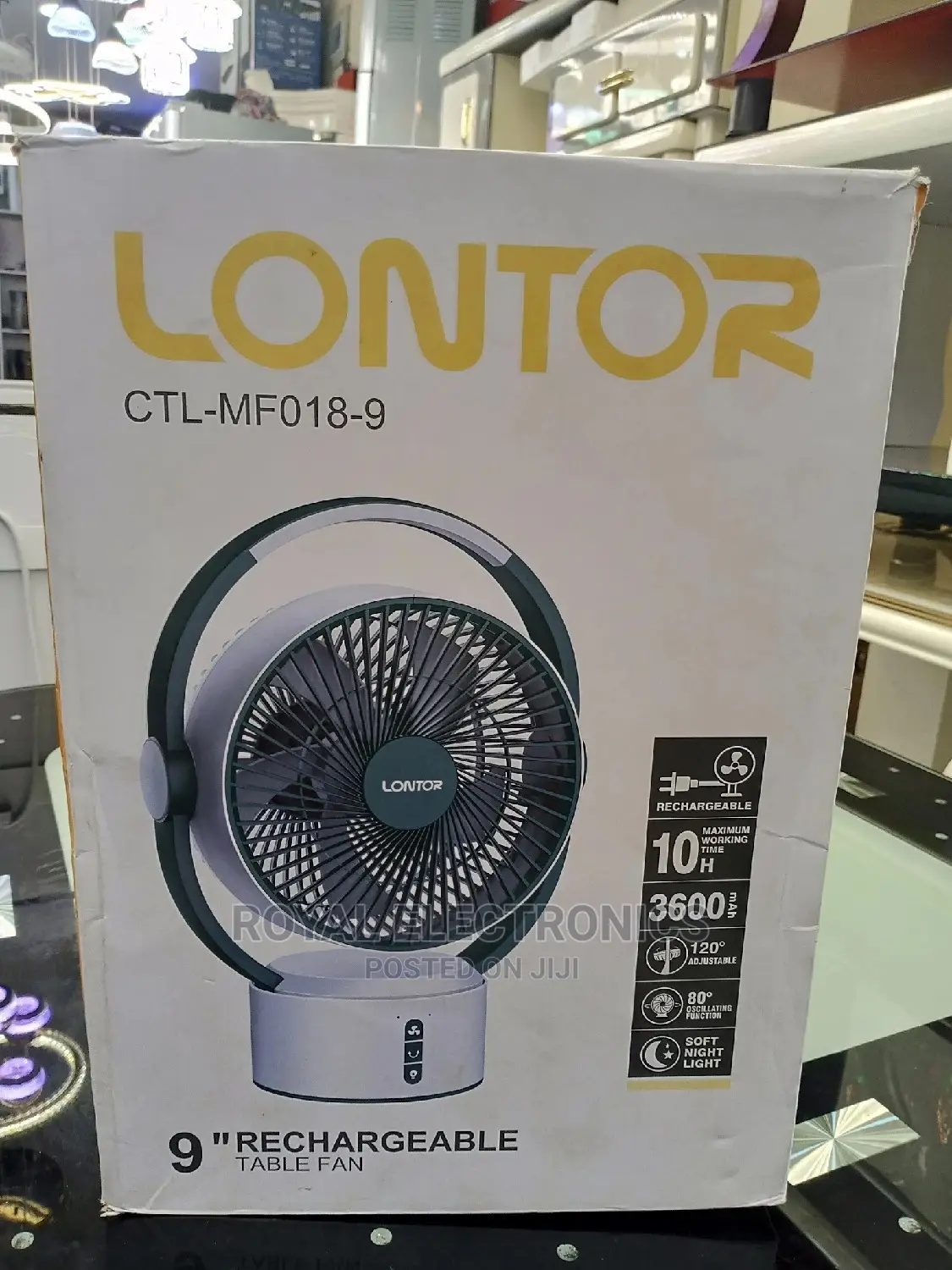 Very New Lontor 9 Inches Rechargeable Table Fan