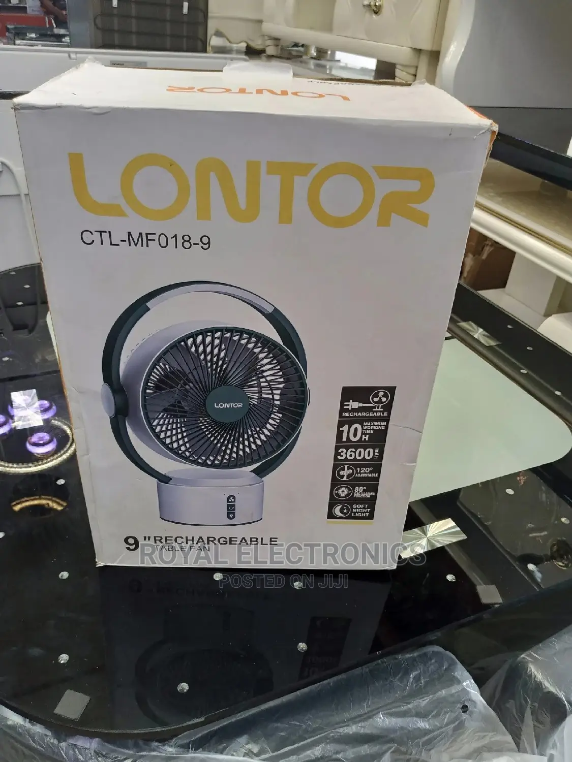 Very New Lontor 9 Inches Rechargeable Table Fan
