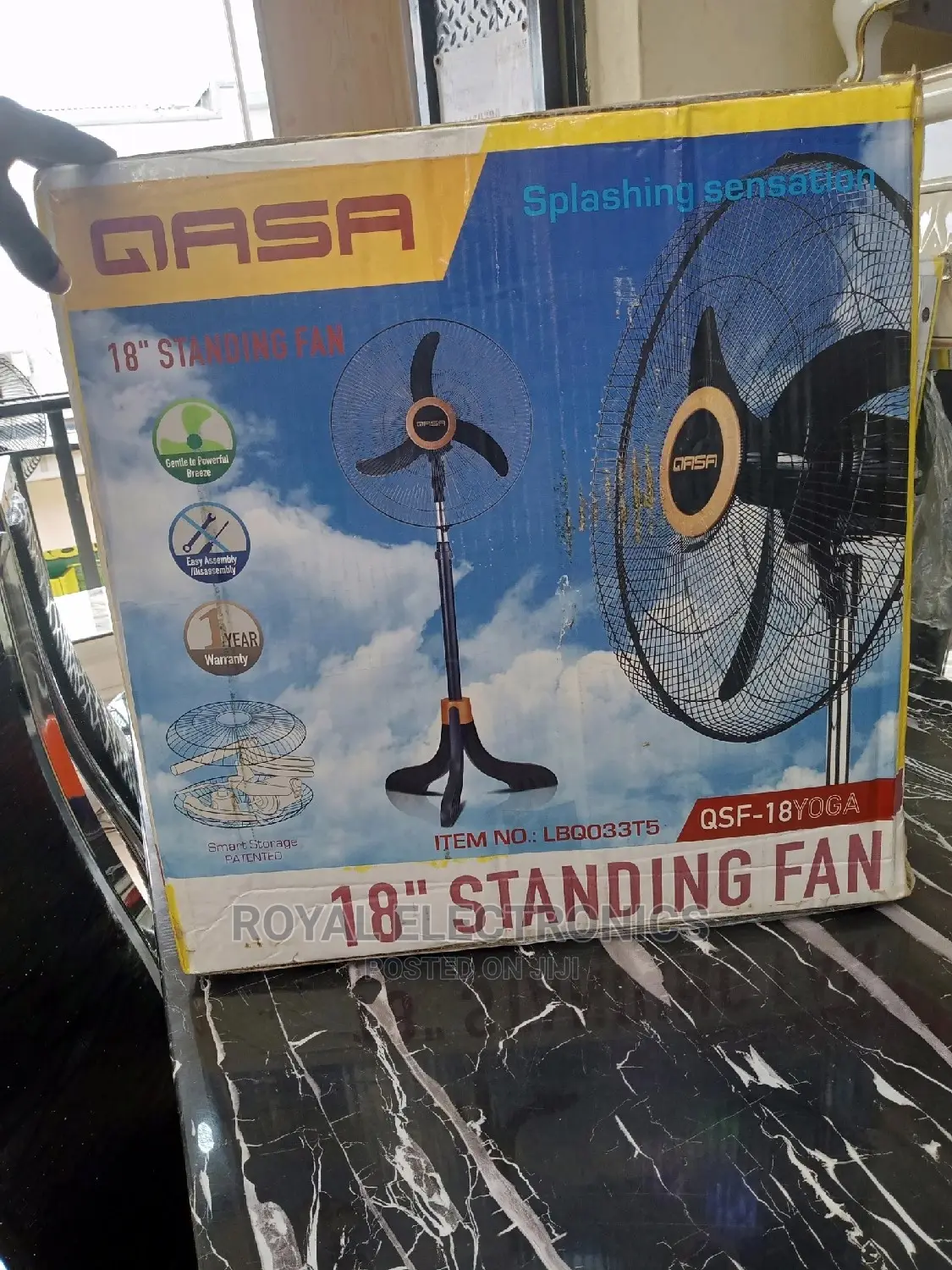 QASA 18" Yoga Inches Standing Fan