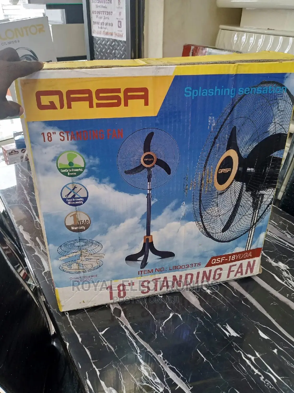QASA 18" Yoga Inches Standing Fan