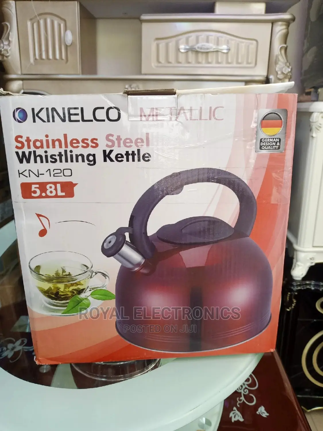 World Class Kinelco Metalic Stainless Steel Whistling Kettle