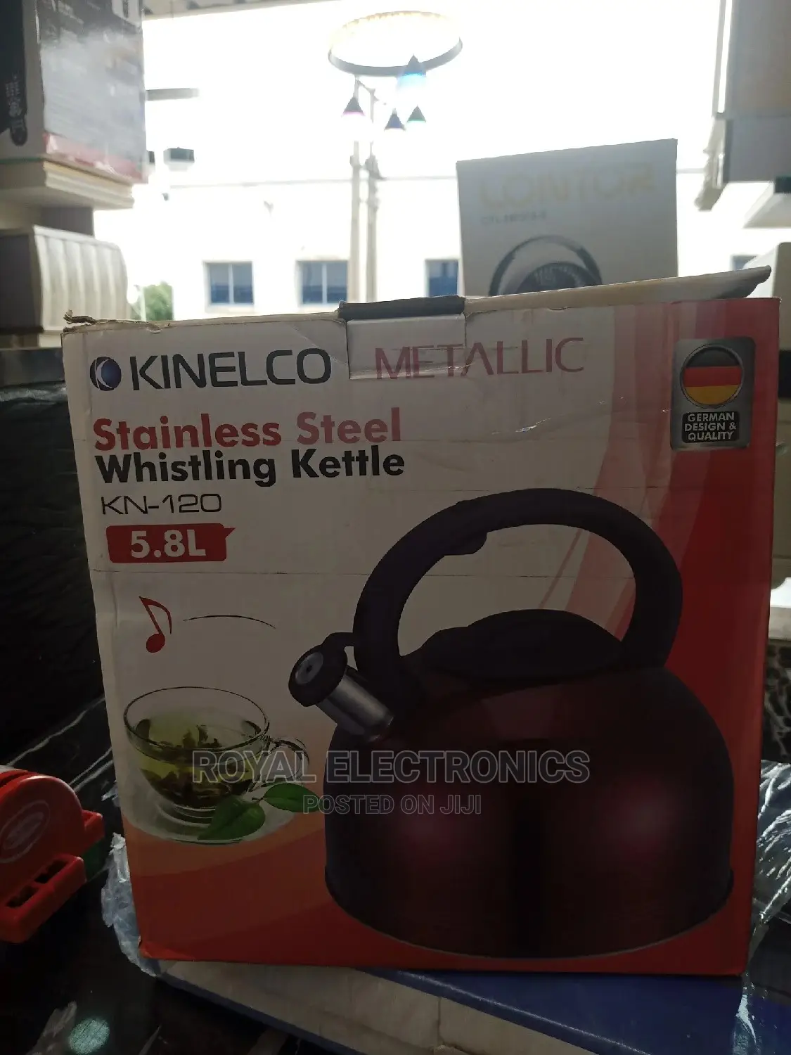 Authentic Kinelco Metallic Stainless Steel Whistling Kettle