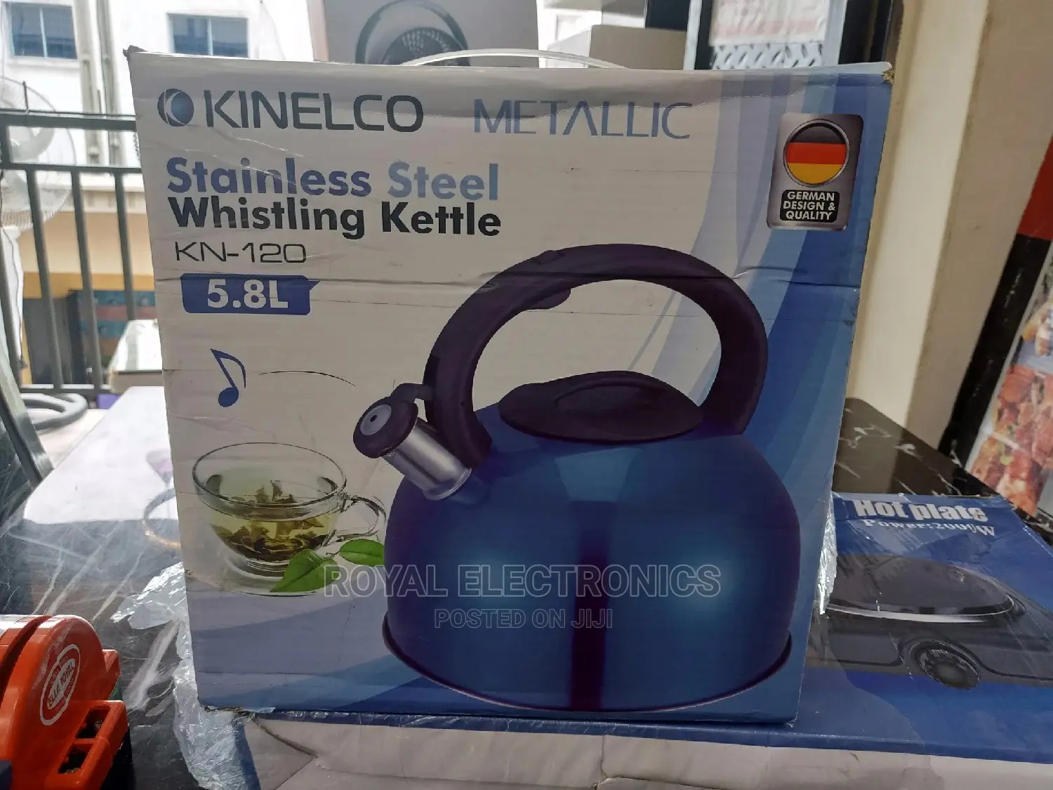 Authentic Kinelco Metallic Stainless Steel Whistling Kettle
